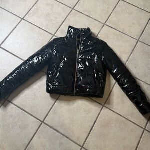 Shiny Black Puffer Jacket